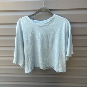 The Westside Casual Light Blue Women's oversized crop Top size L